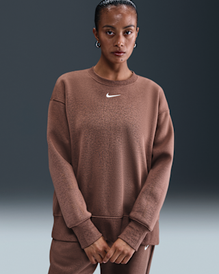 ★ ★ Women's Brown Hero Monologo Crew Neck Short BOLT CREW SWEATSHIRT - SAND // MOCHA – Aviator Nation